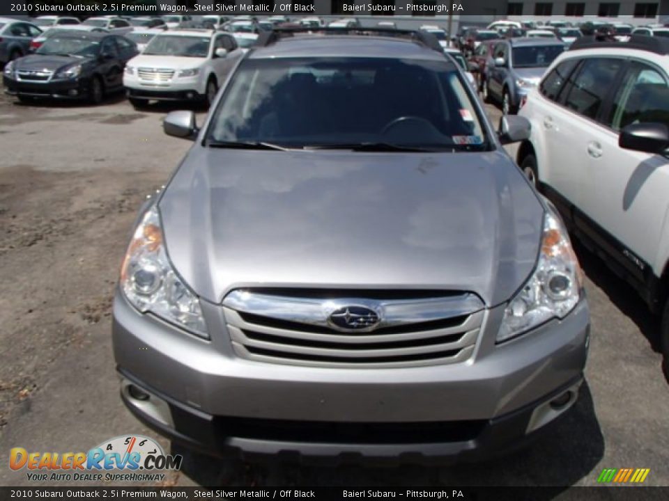 2010 Subaru Outback 2.5i Premium Wagon Steel Silver Metallic / Off Black Photo #2