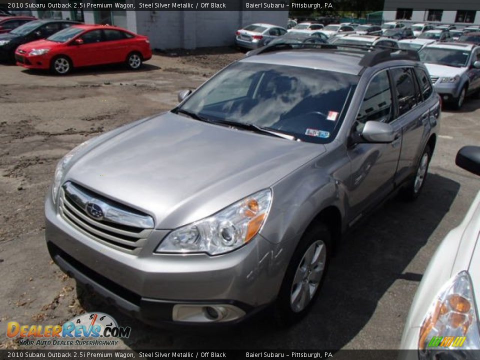 2010 Subaru Outback 2.5i Premium Wagon Steel Silver Metallic / Off Black Photo #3