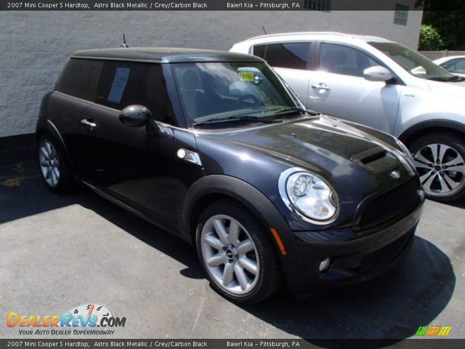 2007 Mini Cooper S Hardtop Astro Black Metallic / Grey/Carbon Black Photo #1