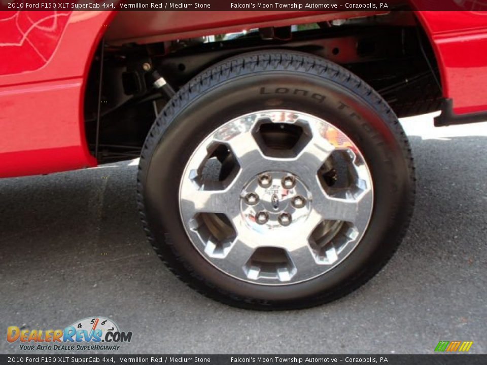 2010 Ford F150 XLT SuperCab 4x4 Vermillion Red / Medium Stone Photo #9