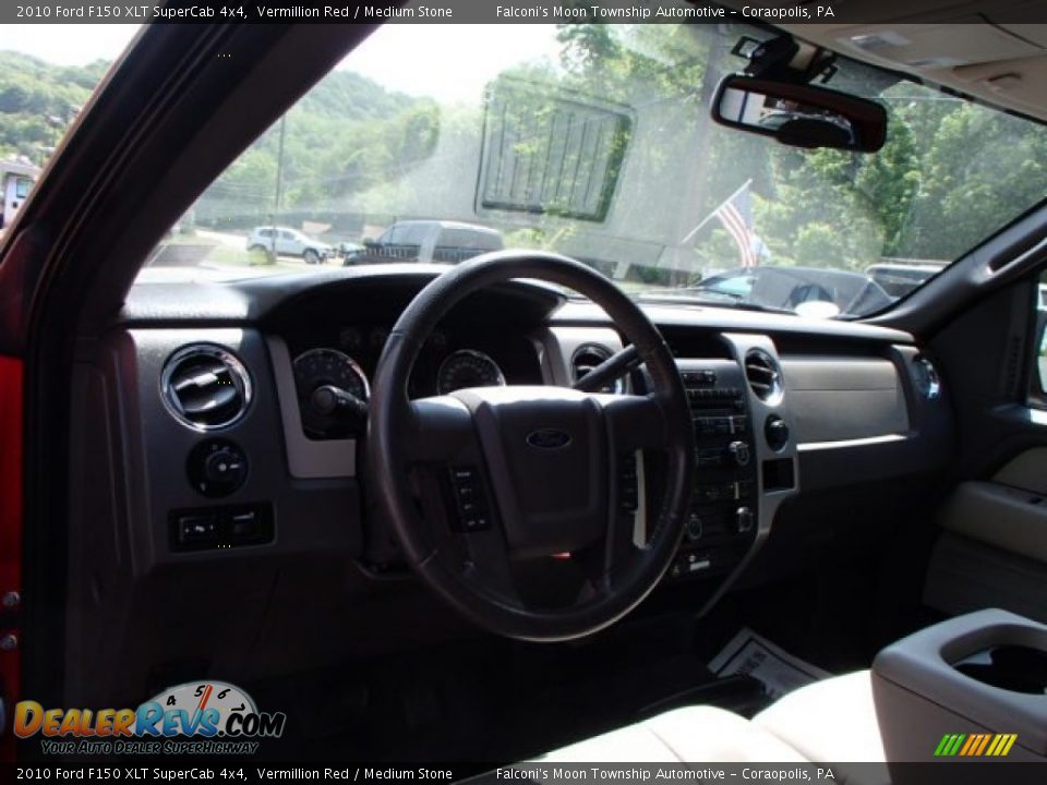 2010 Ford F150 XLT SuperCab 4x4 Vermillion Red / Medium Stone Photo #10