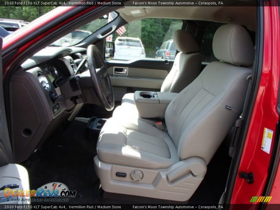 2010 Ford F150 XLT SuperCab 4x4 Vermillion Red / Medium Stone Photo #11