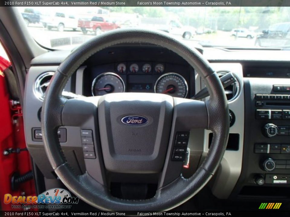 2010 Ford F150 XLT SuperCab 4x4 Vermillion Red / Medium Stone Photo #21