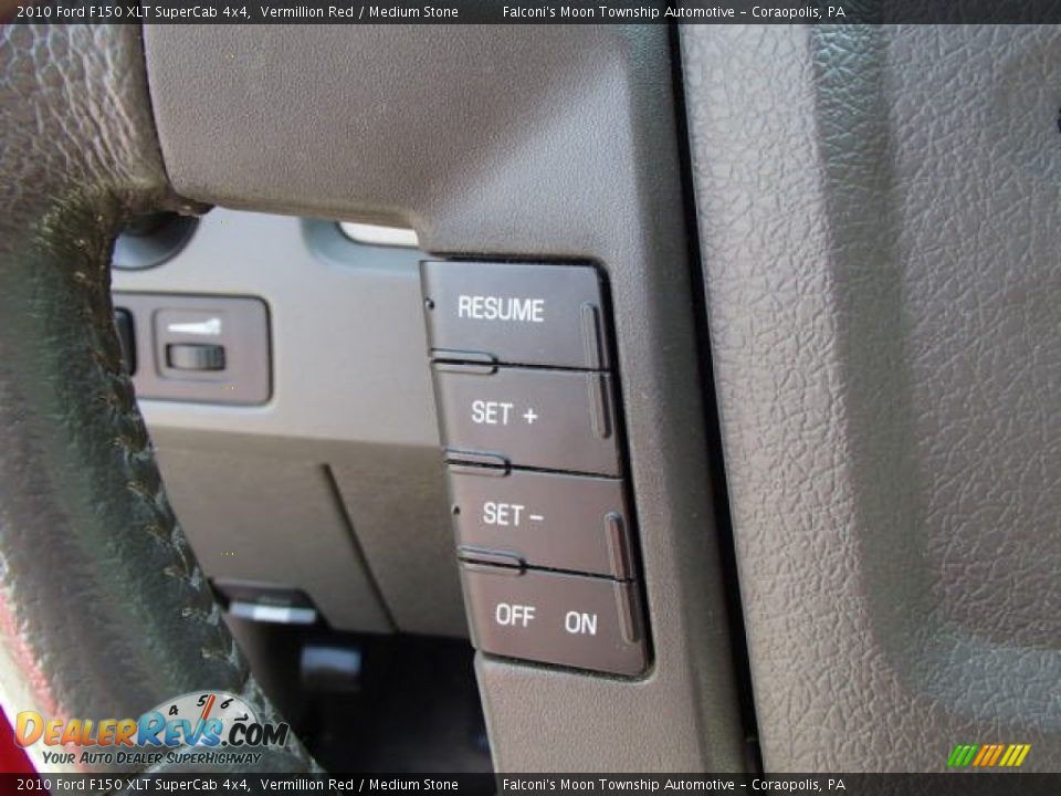 2010 Ford F150 XLT SuperCab 4x4 Vermillion Red / Medium Stone Photo #22