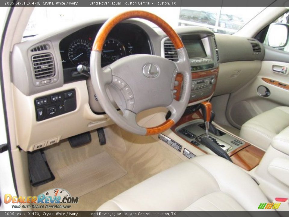 2006 Lexus LX 470 Crystal White / Ivory Photo #12