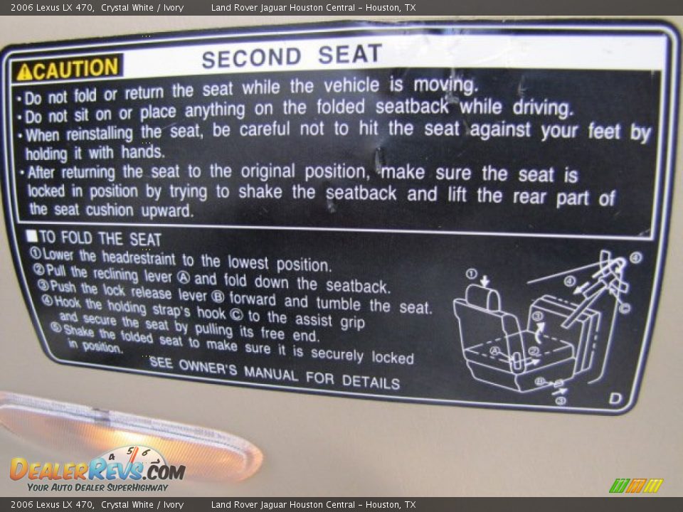 2006 Lexus LX 470 Crystal White / Ivory Photo #24