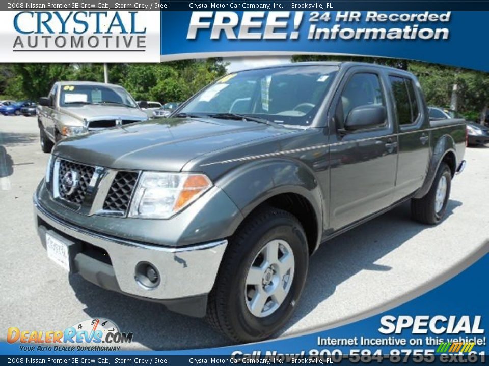 2008 Nissan Frontier SE Crew Cab Storm Grey / Steel Photo #1