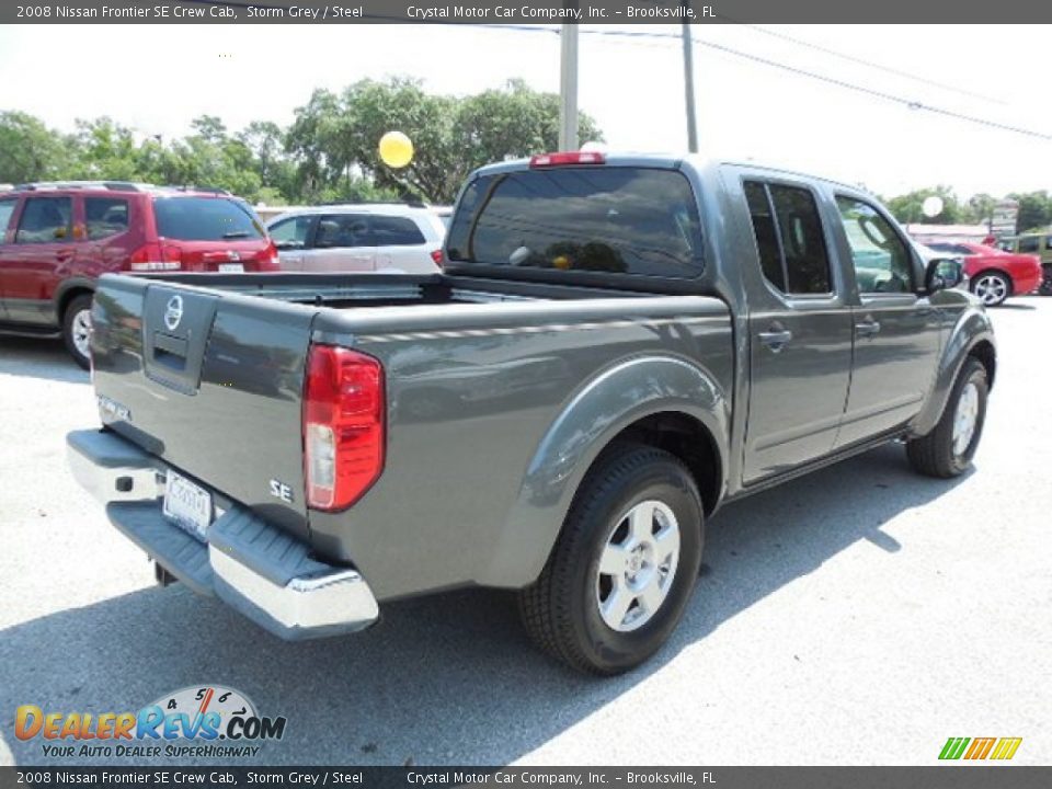2008 Nissan Frontier SE Crew Cab Storm Grey / Steel Photo #8