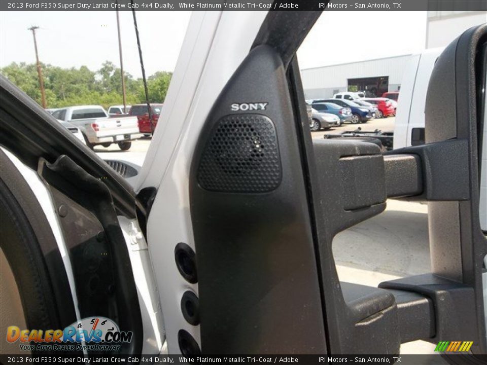 2013 Ford F350 Super Duty Lariat Crew Cab 4x4 Dually White Platinum Metallic Tri-Coat / Adobe Photo #11
