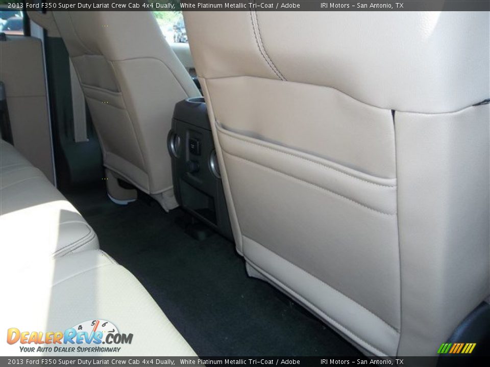 2013 Ford F350 Super Duty Lariat Crew Cab 4x4 Dually White Platinum Metallic Tri-Coat / Adobe Photo #13