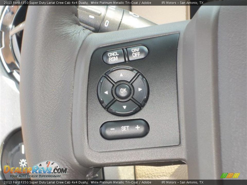 2013 Ford F350 Super Duty Lariat Crew Cab 4x4 Dually White Platinum Metallic Tri-Coat / Adobe Photo #19