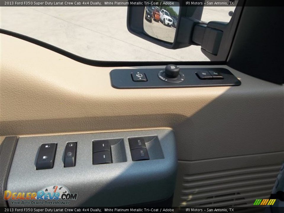 2013 Ford F350 Super Duty Lariat Crew Cab 4x4 Dually White Platinum Metallic Tri-Coat / Adobe Photo #22