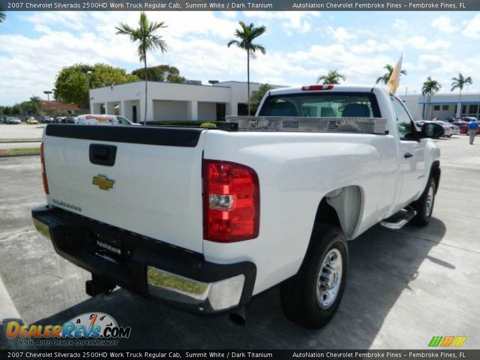 2007 Chevrolet Silverado 2500HD Work Truck Regular Cab Summit White / Dark Titanium Photo #3