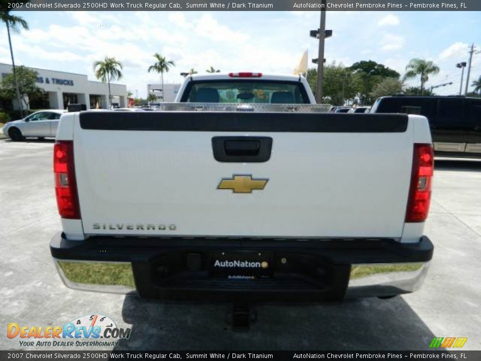 2007 Chevrolet Silverado 2500HD Work Truck Regular Cab Summit White / Dark Titanium Photo #4