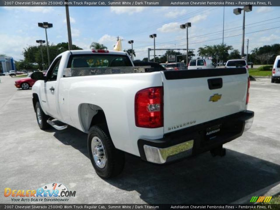 2007 Chevrolet Silverado 2500HD Work Truck Regular Cab Summit White / Dark Titanium Photo #5