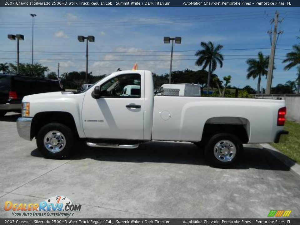 2007 Chevrolet Silverado 2500HD Work Truck Regular Cab Summit White / Dark Titanium Photo #6