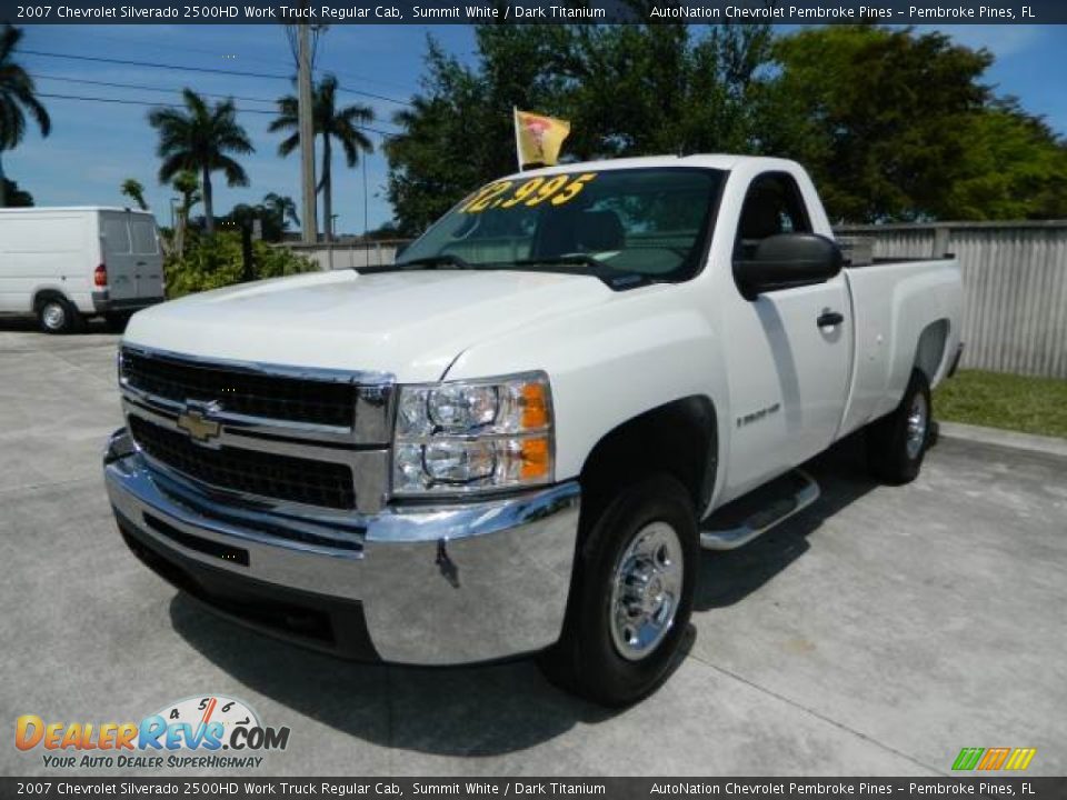 2007 Chevrolet Silverado 2500HD Work Truck Regular Cab Summit White / Dark Titanium Photo #7