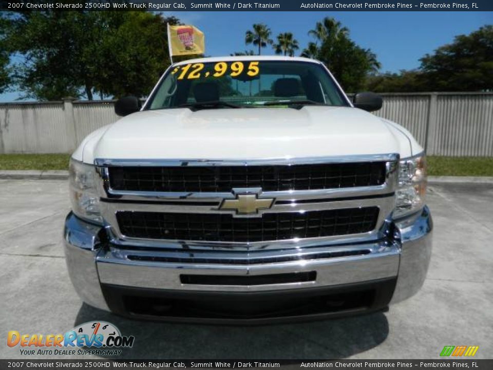 2007 Chevrolet Silverado 2500HD Work Truck Regular Cab Summit White / Dark Titanium Photo #8