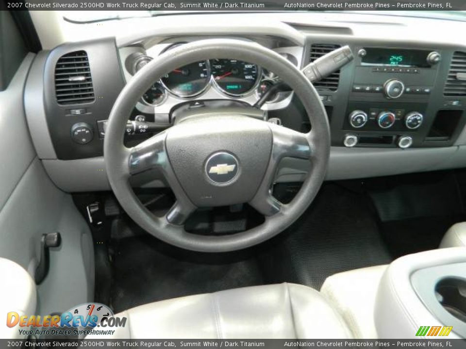 2007 Chevrolet Silverado 2500HD Work Truck Regular Cab Summit White / Dark Titanium Photo #9