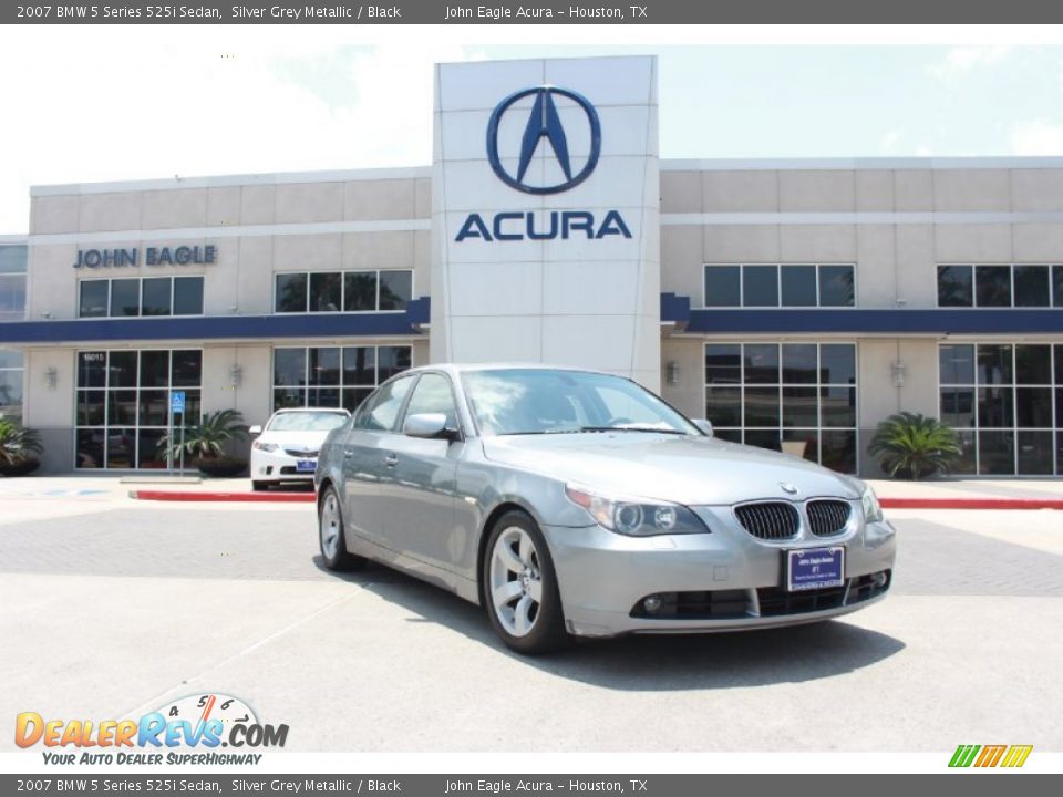 2007 BMW 5 Series 525i Sedan Silver Grey Metallic / Black Photo #1