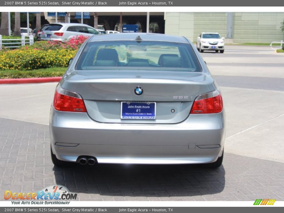 2007 BMW 5 Series 525i Sedan Silver Grey Metallic / Black Photo #4