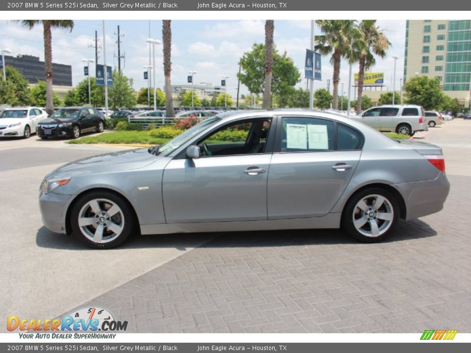 2007 BMW 5 Series 525i Sedan Silver Grey Metallic / Black Photo #5
