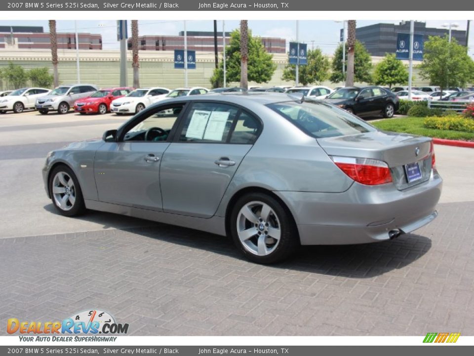 2007 BMW 5 Series 525i Sedan Silver Grey Metallic / Black Photo #7