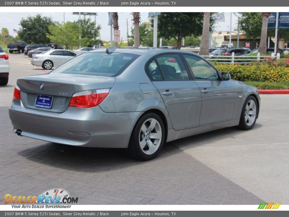 2007 BMW 5 Series 525i Sedan Silver Grey Metallic / Black Photo #8