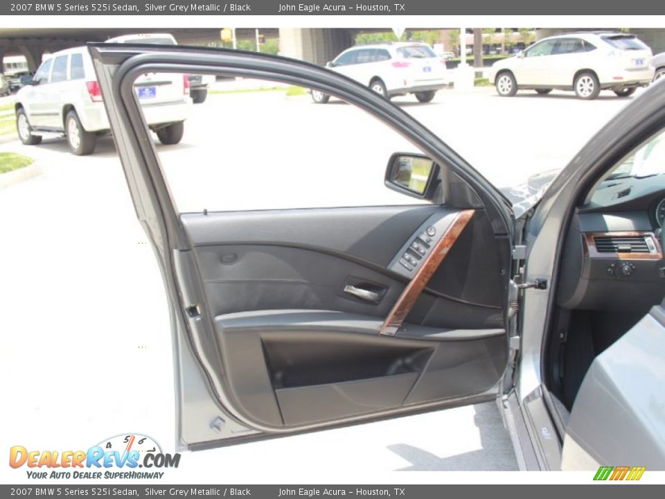 2007 BMW 5 Series 525i Sedan Silver Grey Metallic / Black Photo #10