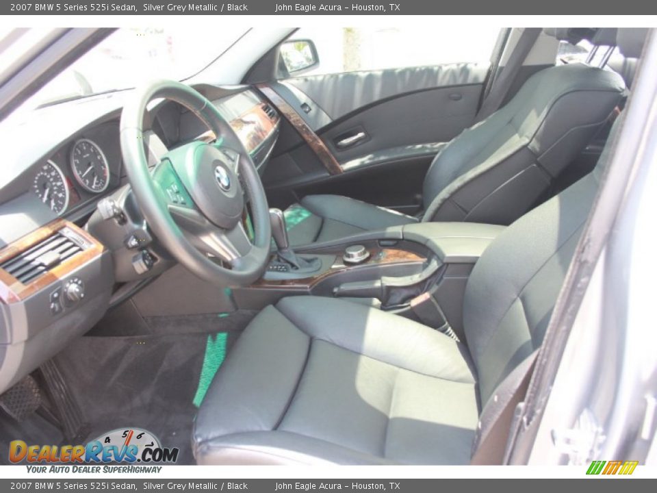 2007 BMW 5 Series 525i Sedan Silver Grey Metallic / Black Photo #11