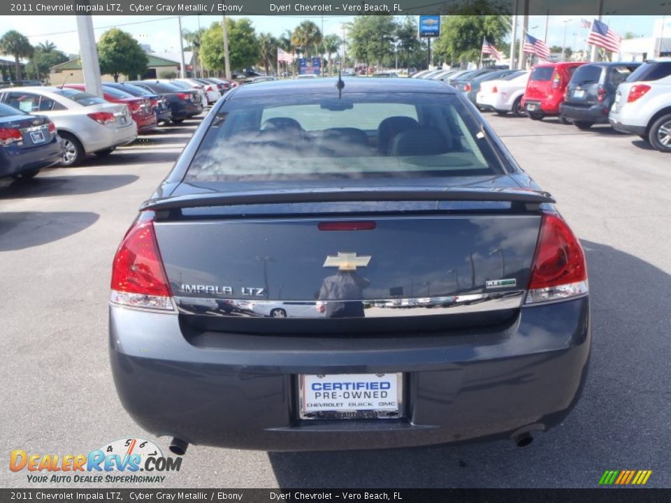 2011 Chevrolet Impala LTZ Cyber Gray Metallic / Ebony Photo #4