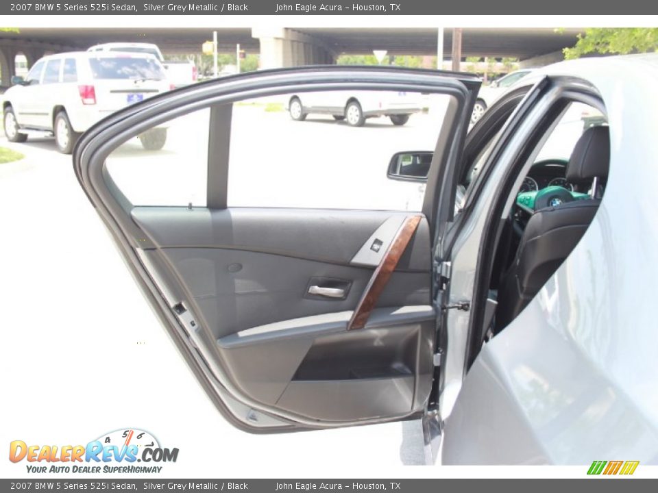 2007 BMW 5 Series 525i Sedan Silver Grey Metallic / Black Photo #12