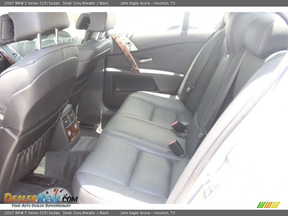 2007 BMW 5 Series 525i Sedan Silver Grey Metallic / Black Photo #13