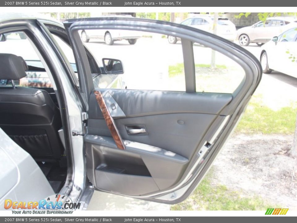 2007 BMW 5 Series 525i Sedan Silver Grey Metallic / Black Photo #14