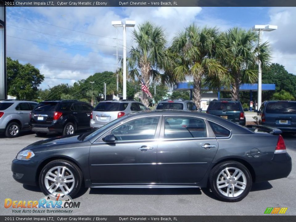 2011 Chevrolet Impala LTZ Cyber Gray Metallic / Ebony Photo #8