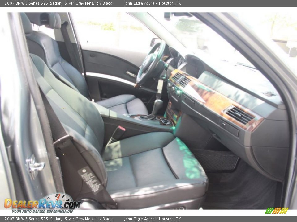 2007 BMW 5 Series 525i Sedan Silver Grey Metallic / Black Photo #17