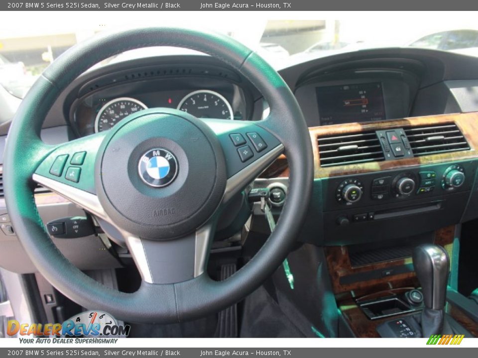 2007 BMW 5 Series 525i Sedan Silver Grey Metallic / Black Photo #22