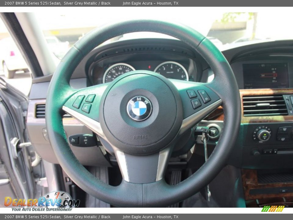 2007 BMW 5 Series 525i Sedan Silver Grey Metallic / Black Photo #23