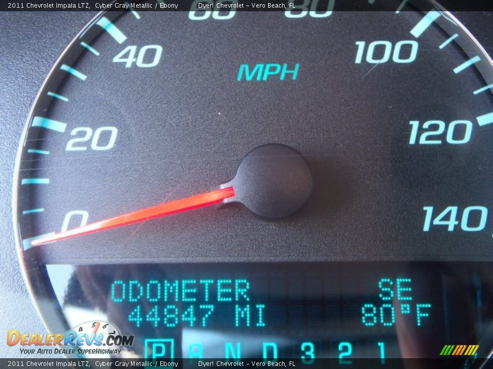 2011 Chevrolet Impala LTZ Cyber Gray Metallic / Ebony Photo #17