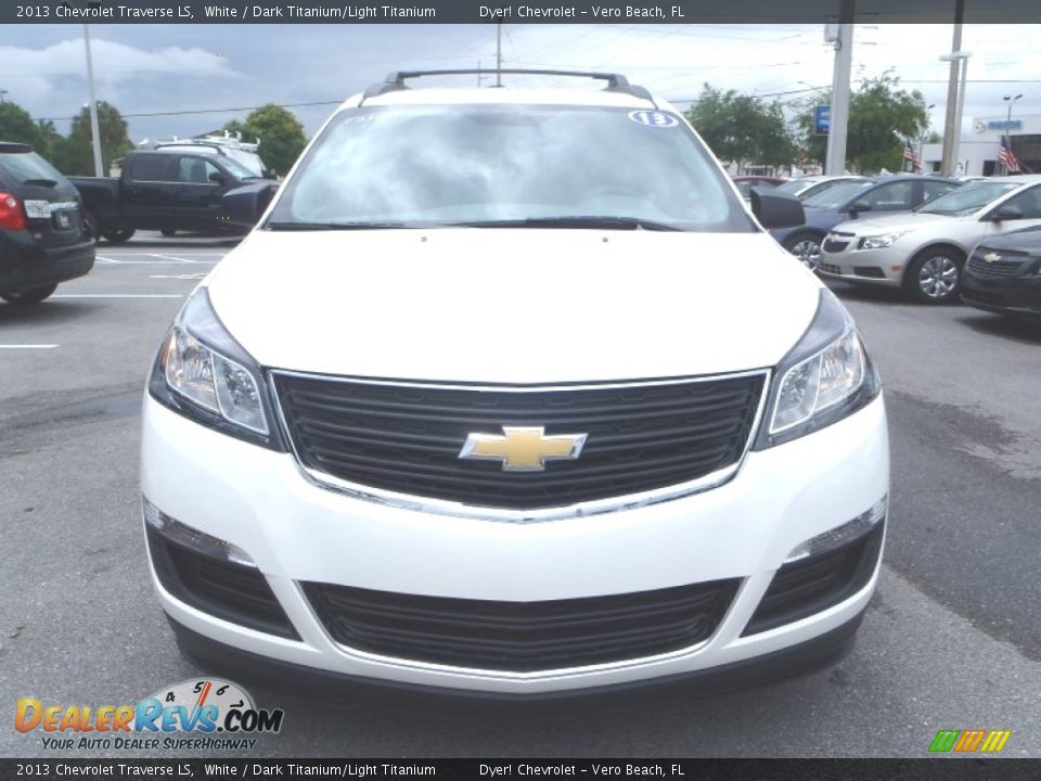 2013 Chevrolet Traverse LS White / Dark Titanium/Light Titanium Photo #2