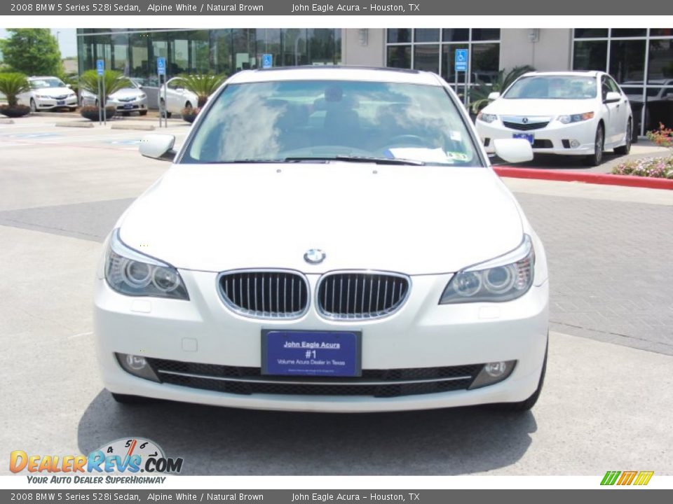 2008 BMW 5 Series 528i Sedan Alpine White / Natural Brown Photo #3