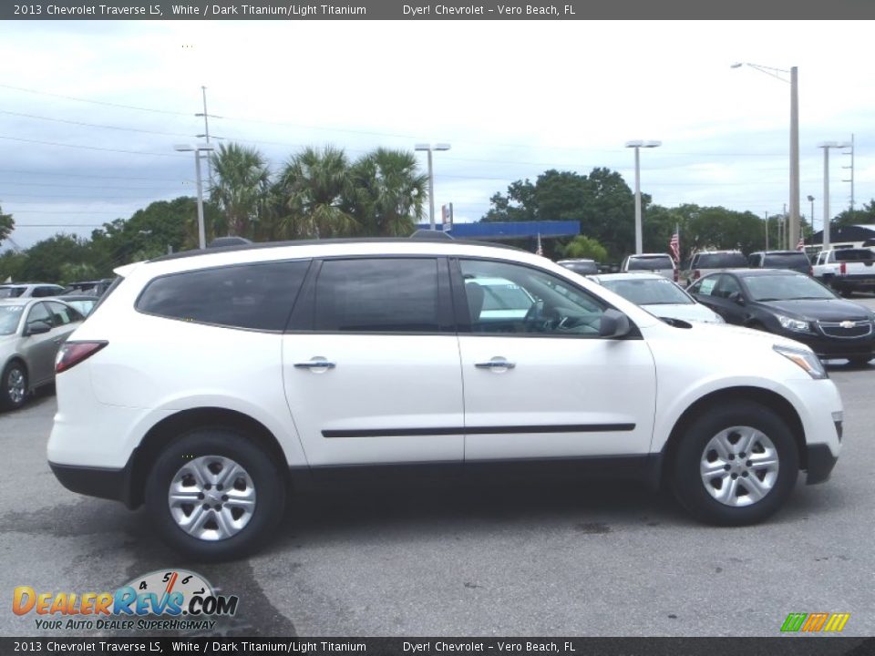 2013 Chevrolet Traverse LS White / Dark Titanium/Light Titanium Photo #6