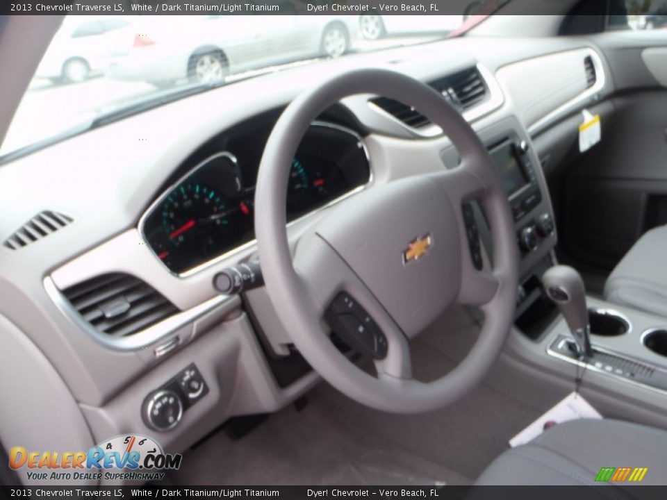 2013 Chevrolet Traverse LS White / Dark Titanium/Light Titanium Photo #10
