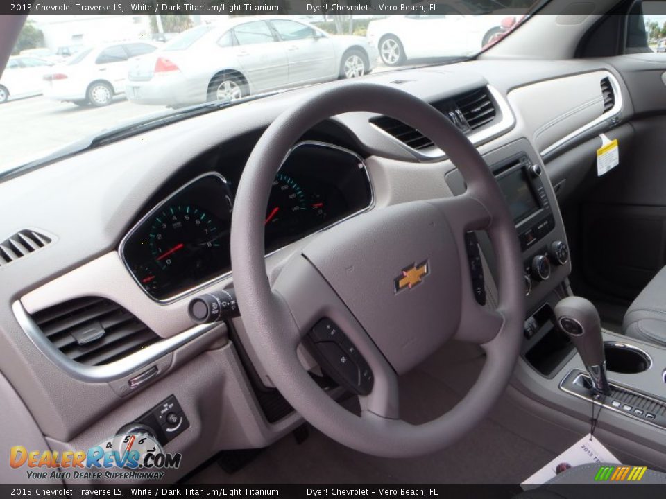 2013 Chevrolet Traverse LS White / Dark Titanium/Light Titanium Photo #11