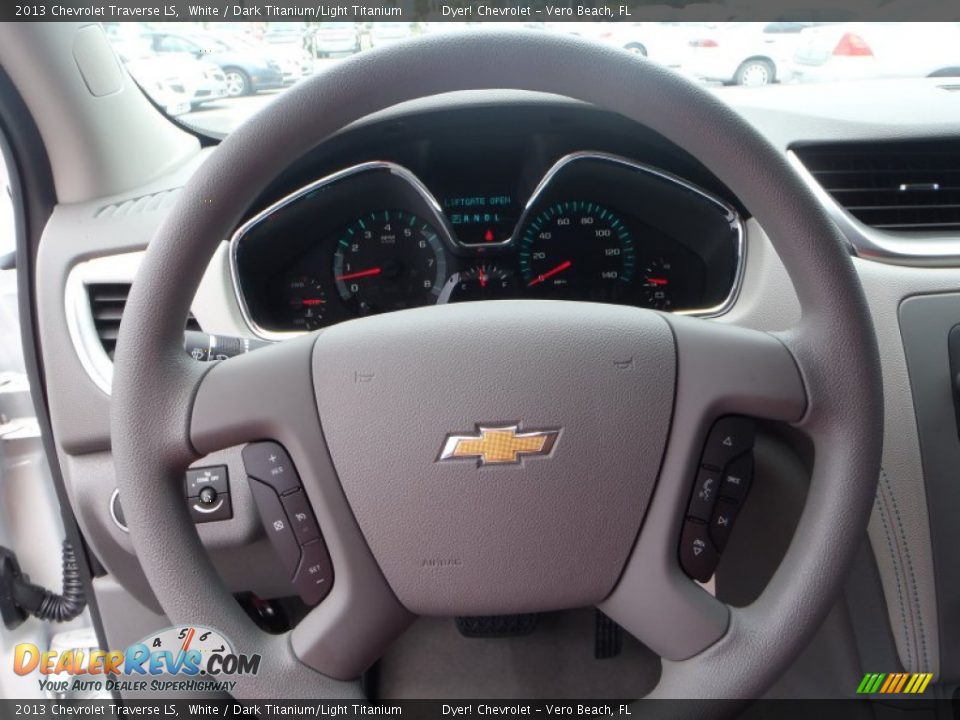 2013 Chevrolet Traverse LS White / Dark Titanium/Light Titanium Photo #12