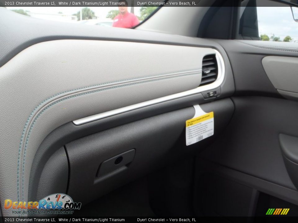 2013 Chevrolet Traverse LS White / Dark Titanium/Light Titanium Photo #15