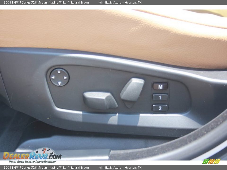 2008 BMW 5 Series 528i Sedan Alpine White / Natural Brown Photo #18