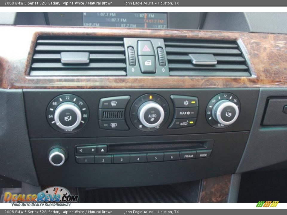 2008 BMW 5 Series 528i Sedan Alpine White / Natural Brown Photo #24