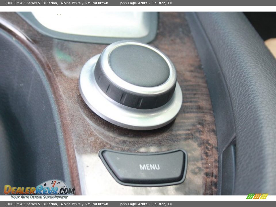 2008 BMW 5 Series 528i Sedan Alpine White / Natural Brown Photo #26