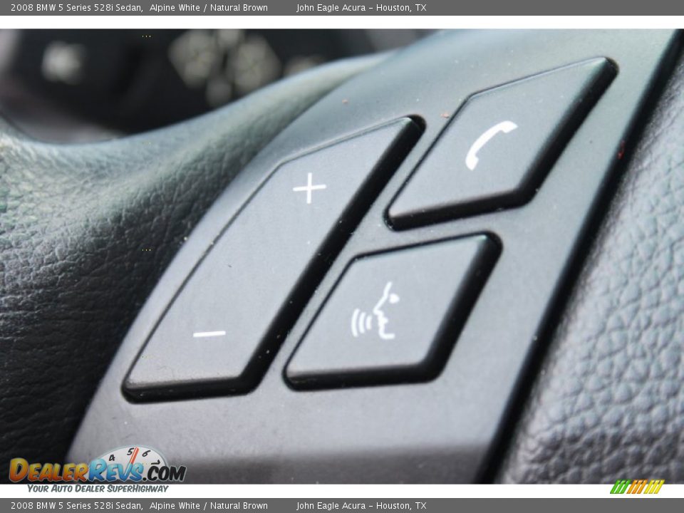 2008 BMW 5 Series 528i Sedan Alpine White / Natural Brown Photo #27